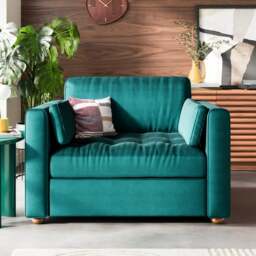 Zoe II Velvet Snuggle Chair