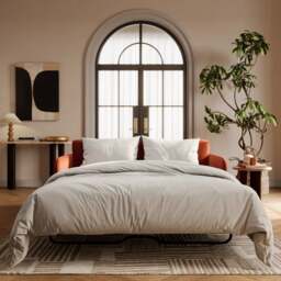 Armitage Chenille 2 Seater Sofa Bed with Ball Feet