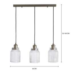 Tobias 3 Light Diner Ceiling Light - thumbnail 6