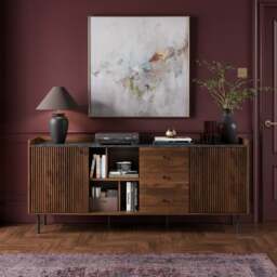 Georgi Marble Effect Extra Wide Sideboard - thumbnail 1