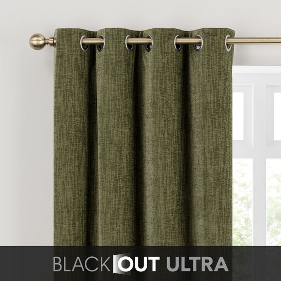 Chenille Ultra Blackout Eyelet Curtains - image 1