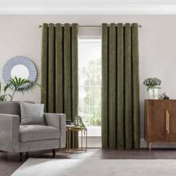 Chenille Ultra Blackout Eyelet Curtains - thumbnail 2