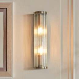 Vogue Hadley 2 Light Ribbed Wall Light - thumbnail 2