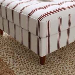 Zoe Folkstone Stripe Square Storage Footstool - thumbnail 4