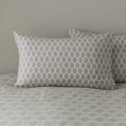 Tove Woodblock 100% Cotton Duvet Cover & Pillowcase Set - thumbnail 4