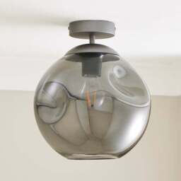 Alexis Smoked Flush Ceiling Light - thumbnail 2
