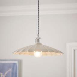 Maya Scalloped Metal Easy Fit Pendant Shade - thumbnail 1