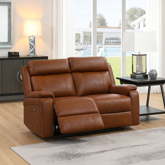 Bilston Leather 2 Seater Power Reclining Sofa - image 1