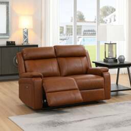 Bilston Leather 2 Seater Power Reclining Sofa