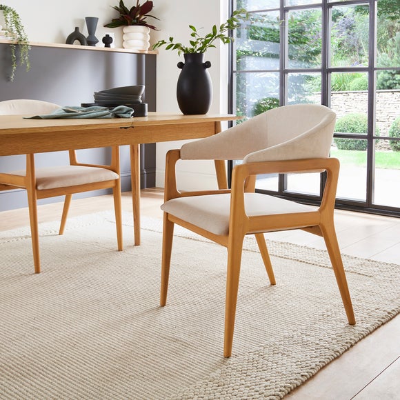 Hugh Dining Chair, Fabric by Dunelm