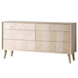 Manila 6 Drawer Chest, Light Wood - thumbnail 4
