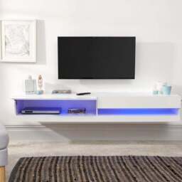 "Galicia Wide TV Unit with Shelving for TVs up to 65""" - thumbnail 3
