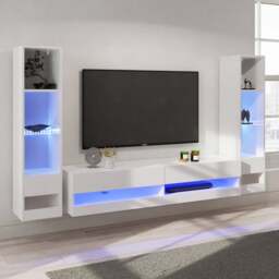 "Galicia Wide TV Unit with Shelving for TVs up to 65""" - thumbnail 1