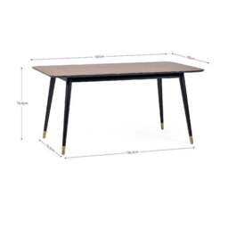 Findlay 6 Seater Rectangular Dining Table, Beech Wood - thumbnail 4