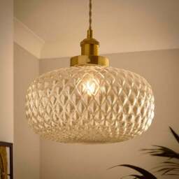 Silas Embossed Easy Fit Pendant Shade - thumbnail 2