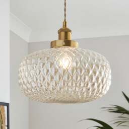 Silas Embossed Easy Fit Pendant Shade - thumbnail 1