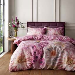 RHS x Catherine Lansfield Rosemoor Floral Duvet Cover & Pillowcase Set - thumbnail 1