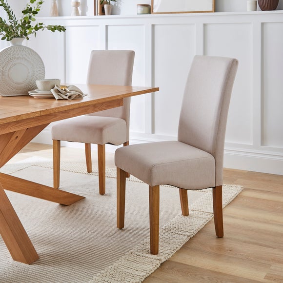 Faux Leather Dining Fabric Dining Chairs Dunelm Dunelm Kendall - Main Image