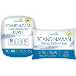 Snuggledown Scandinavian Hollowfibre 10.5 Tog Duvet and Pillow Set - thumbnail 2