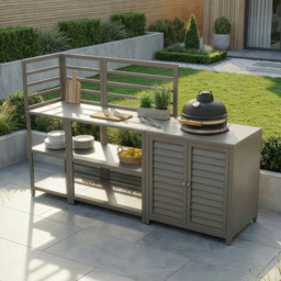 Maze Napoli 3 Piece Outdoor Kitchen Set with Kamado Café - thumbnail 3