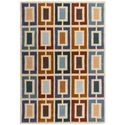 Retro Blocks Carved Wool Rug - thumbnail 5