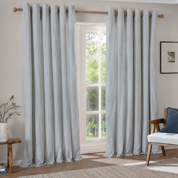 Yard Hebden Striped Eyelet Curtains (Blackout Available) - image 1