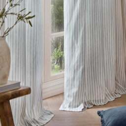 Yard Hebden Striped Eyelet Curtains (Blackout Available) - thumbnail 4