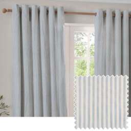 Yard Hebden Striped Eyelet Curtains (Blackout Available) - thumbnail 6
