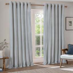 Yard Hebden Striped Eyelet Curtains (Blackout Available)