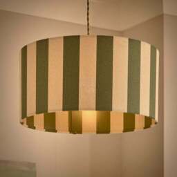 Beatrice Stripe Shallow Drum Lamp Shade - thumbnail 2