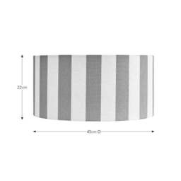 Beatrice Stripe Shallow Drum Lamp Shade - thumbnail 4