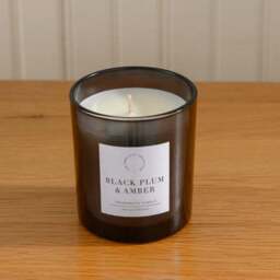 Artificial Floral Foliage Bouquet & Black Plum & Amber Candle Gift Set - thumbnail 5