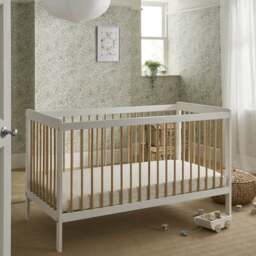 CuddleCo Nola Cot Bed, Painted Pine - thumbnail 1