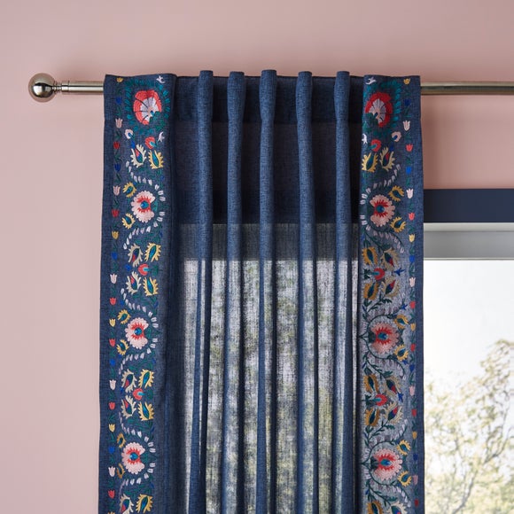 Hani Embroidered Hidden Tab Top Single Voile Panel - image 1