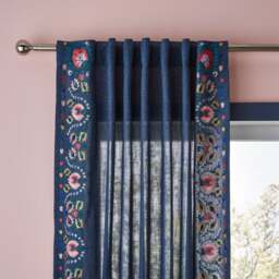 Hani Embroidered Hidden Tab Top Single Voile Panel