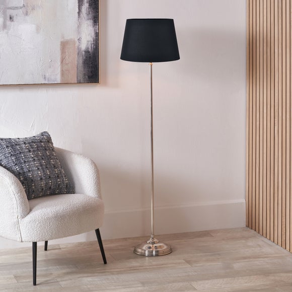 Pacific Lifestyle Auden Metal Stick Floor Lamp with Adelaide Tapered Cotton Mix Lampshade - image 1