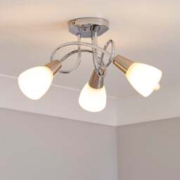 Smithson 3-Light Chrome Semi Flush Ceiling Light - thumbnail 1