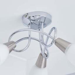 Smithson 3-Light Chrome Semi Flush Ceiling Light - thumbnail 4