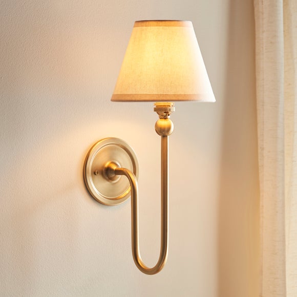 Vogue Javier Mid Century Wall Light with White Vintage Lamp Shade - image 1