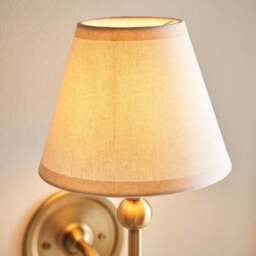 Vogue Javier Mid Century Wall Light with White Vintage Lamp Shade - thumbnail 2