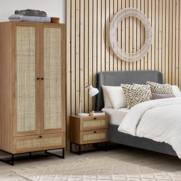 Hollis Double 1 Drawer Wardrobe, Oak - image 1