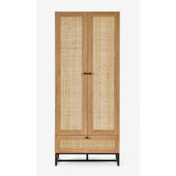Hollis Double 1 Drawer Wardrobe, Oak - thumbnail 3
