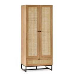 Hollis Double 1 Drawer Wardrobe, Oak - thumbnail 4