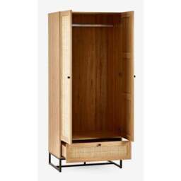 Hollis Double 1 Drawer Wardrobe, Oak - thumbnail 6