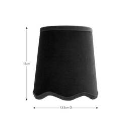 Scalloped Velvet Easy Fit Lamp Shade - thumbnail 4