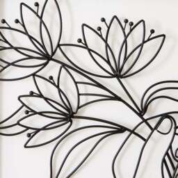 Framed Flower Bunch Wire Wall Art - thumbnail 2