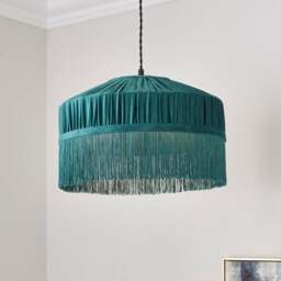 Alessia Velvet Pleated Lamp Shade - thumbnail 1