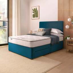 Silentnight Divan Bed With Francisco Velvet Headboard and 800 Pocket Sprung Mattress - thumbnail 1