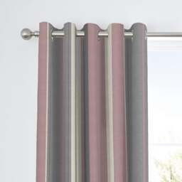 Fusion Whitworth Striped Eyelet Curtains - thumbnail 1