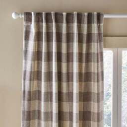 Edited Life Elton Check Unlined Tab Top Curtains - thumbnail 3